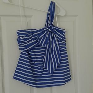 J. Crew Blue & White Striped Top